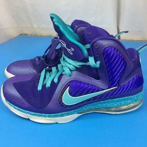 9.5 Nike Lebron  469764-500 Summit Lake Hornets